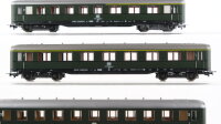 Liliput H0 Konvolut Abteilwagen 1 Kl. 1./2.Kl. 2.Kl. grün DB