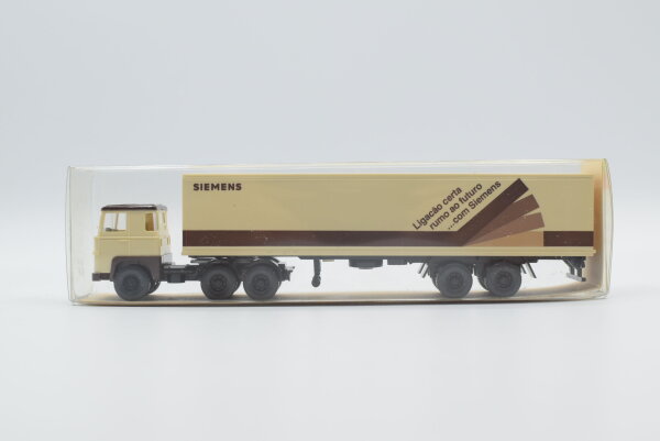 Wiking H0 255203 Scania Koffer-Sattelzug "Siemens" Container, portug. Ausführung