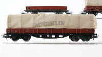Märklin H0 Konvolut Niederbordwagen Niederbordwagen mit Plane DB