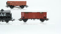 Märklin H0 Konvolut Offener Güterwagen mit Zugschlußlicht Gedeckter Güterwagen Kesselwagen "TAR" FS/Länderbahn