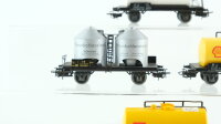 Märklin H0 Konvolut Kesselwagen "Esso Shell" Silowagen "Braunkohlenstaub" DB