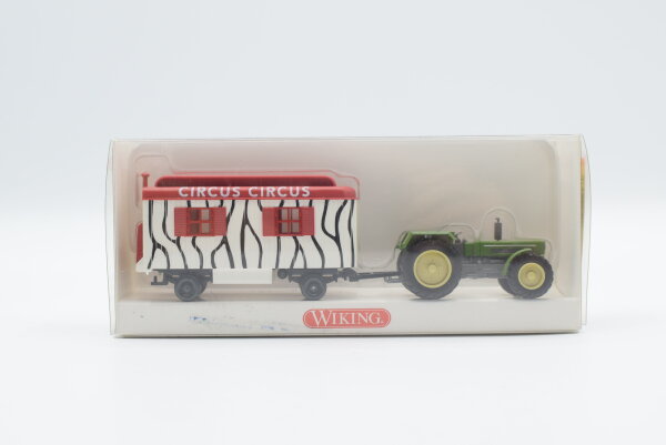 Wiking H0 8754034 Schlüter Super 1250 VL mit Zirkus-Anhänger