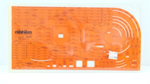 Märklin H0 0210 Gleisplanschablone K-Gleis 1:10