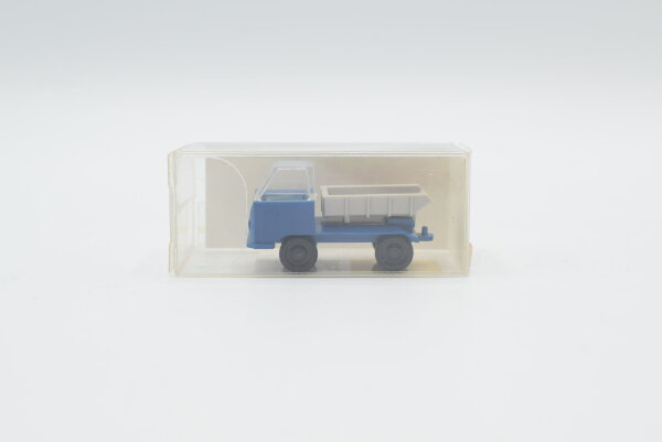 Minicar H0 1040 Kleintransporter Multicar 22 Muldenkipper blau/grau