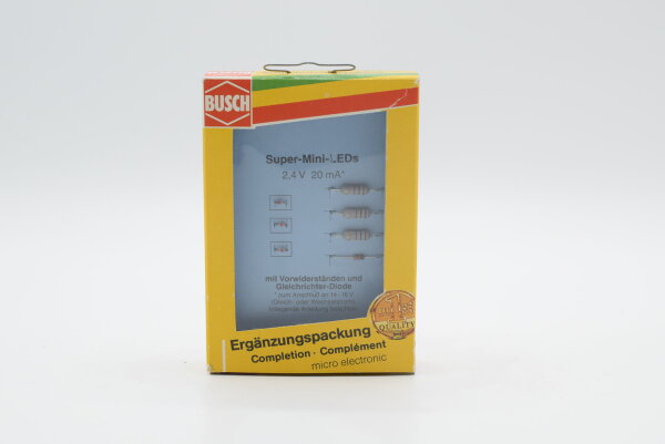Busch 5980 Super-Mini-LEDs 2,4 V 20mA (gelbe Verpackung)