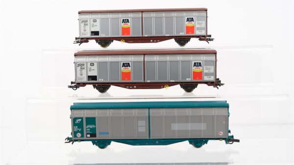 Roco H0 Konvolut Güterwagen Schiebewandwagen, Schiebewandwagen "Ata citro" FS,DB