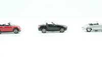 Welly Konvolut Cabriolet Porsche, Mercedes-Benz, Mini