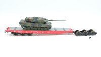 Roco H0 Schwerlast Flachwagen mit Leopard 2A6 DB AG