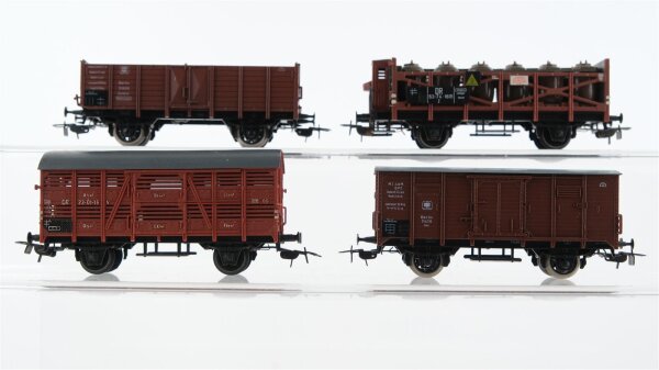 Piko H0 Konvolut Güterwagen Säuretopfwagen, Flachdachwagen, Viehwagen, Hochbordwagen DRG, K.P.E.V.