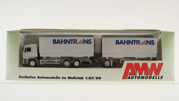 AMW H0 50120 MAN F90 Wechselbrücken-Hängerzug "Bahntrans"