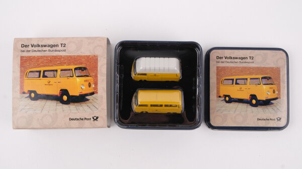 Premium ClassiXXs H0 010617 Modellauto-Set "Volkswagen T2 bei der Deutschen Bundespost" in Metalldose limitiert 1000 Stück