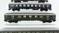 Märklin H0 Konvolut Personenwagen 1.Kl. blau Personenwagen 2.Kl. grün Packwagen grün DB