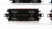 Märklin H0 Konvolut Hochbordwagen "311" Niederbordwagen mit Bremserhaus Drehschemelwagen mit Bremserhaus Kipploren Weinfasswagen Länderbahn (1 Puffer fehlt)