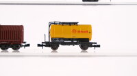 Roco N Konvolut Containertragewagen "DB" Kesselwagen "Shell" Teleskophaubenwagen DB
