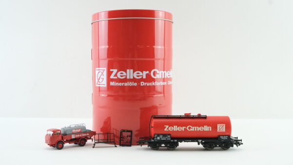 Märklin H0 48116 Museumswagen 2016 Kesselwagen + LKW "Zeller Gmelin Divinol" DB