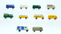 Brekina  Konvolut VW Bus T2 8 Fahrzeuge Mercedes O309 2...