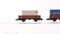 Minitrix N Konvolut Niederbordwagen mit Ladung...