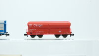 Minitrix N Konvolut Seitenwandschiebewagen "BMW InterCargoExpress" Selbstentladewagen " DB Cargo" Niederbordwagen mit Container DB/NS