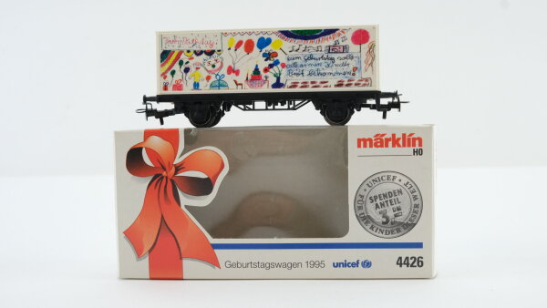 Märklin H0 4426 Containerwagen  UNICEF Geburtstagswagen 1995 BT 30