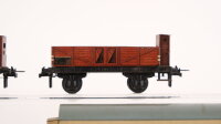 Trix Express H0 Konvolut Güterwagen gedeckter Güterwagen mit Bremserhaus, Kühlwagen mit Bremserhaus LEDERER BRÄU, 3 x Hochbordwagen mit Bremserhaus, Rungenwagen Alle Blech alt