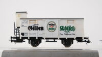 Unbekannt H0 Konvolut Güterwagen Hochbordwagen mit Kohle, Kühlwagen weiß, Kühlwagen mit Bremserhaus Gilden Kölsch, Kesselwagen BP DB