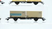 BTTB TT Konvolut Güterwagen 4 x Containerwagen 2 Container, Behältertragwagen 4 Behälter DR
