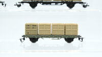 BTTB TT Konvolut Güterwagen 4 x Containerwagen 2 Container, Behältertragwagen 4 Behälter DR