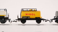 BTTB TT Konvolut Güterwagen Kesselwagen Minol,Primagaz, Gasoli, Fina, Rheinmetall, Buna