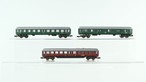 Minitrix N Konvolut Personenwagen Reisezugwagen, Speisewagen, Gepäckwagen DB,u.a.