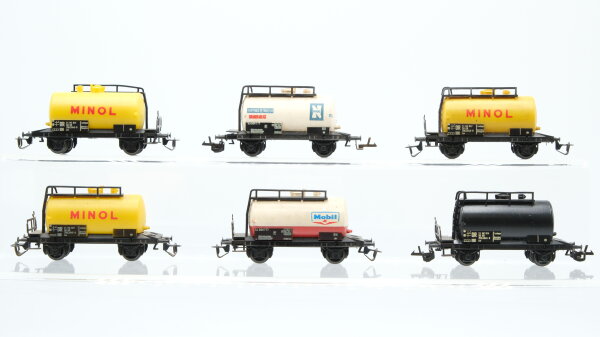 BTTB TT Konvolut Güterwagen Kesselwagen Minol,Mobil,u.a. DR,SJ