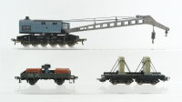 Fleischmann H0 Konvolut Kranwagen Kranschutzwagen Wagen...