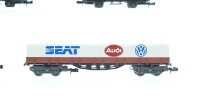 Unbekannt N Konvolut Gedeckte Güterwagen Hochbordwagen Niederbordwagen mit Plane "Seat Audi VW" DB/F.S./u.a.