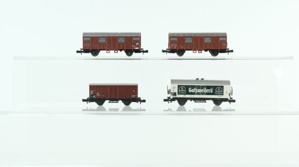 Minitrix N Konvolut Gedeckte Güterwagen Kühlwagen "Gatzweilers" DB