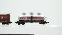 Atlas/u.a. N Konvolut Boxcar "Swifts Premium" Viehtransportwagen "N.P. 80259" Kesselwagen "Exxon" USA