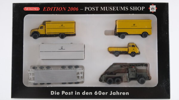 Wiking H0 80-11 Fahrzeug-Set "Die Post in den 60er Jahren", Post Museums Shop Edition 2006