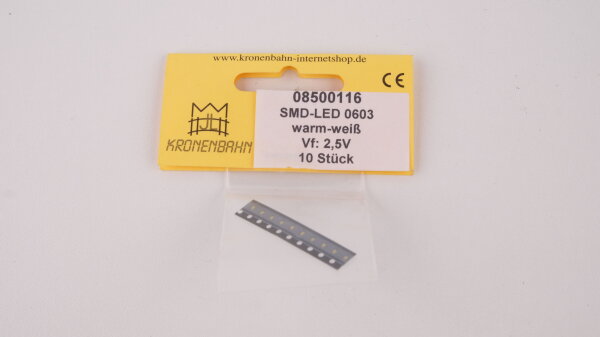 Kronenbahn 08500116 SMD-LED 0603 warm-weiß 2,5V 10 Stück