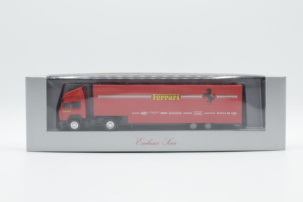 Herpa H0 Iveco Sattelzug Renntransport Ferrari rot (Exclusive Serie)