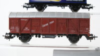 Märklin H0 Konvolut Gedeckte Güterwagen "Bananen/Spedition Meier" Containertragewagen "Euro/Märklin Info-Tage 1997" DB