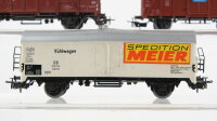 Märklin H0 Konvolut Gedeckte Güterwagen "Bananen/Spedition Meier" Containertragewagen "Euro/Märklin Info-Tage 1997" DB