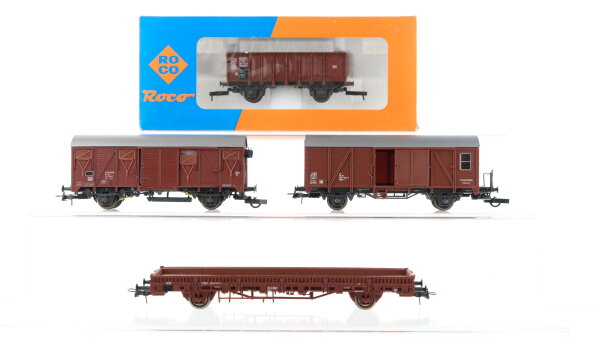 Roco H0 Konvolut Niederbordwagen Gedeckte Güterwagen Hochbordwagen DB