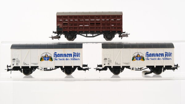 Liliput H0 Konvolut Kühlwagen "Hannen Alt" Viehtransportwagen DB