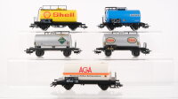 Märklin H0 Konvolut Kesselwagen "AGA Shell...