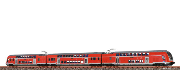 Brawa H0 44593 TWINDEXX Vario® Doppelstock-Triebzug DB AG, 3er-Set (Nürnberg Hbf) Wechselstrom Digital