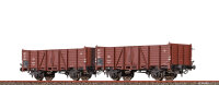 Brawa H0 48450 Offene Güterwagen Om21 DB, 2er-Set