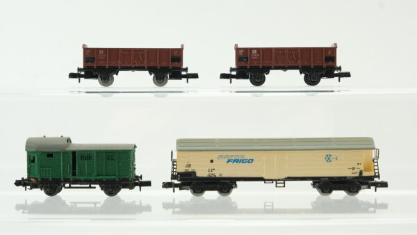 Unbekannt N Konvolut Hochbordwagen Kühlwagen "InterFrigo" Güterzugbegleitwagen DR/DB