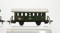 Fleischmann H0 Konvolut Personenwagen 3 x Donnerbüchse grün 2.Kl., 3 x Abteilwagen rot/beige 2.Kl. (Metallwagen)