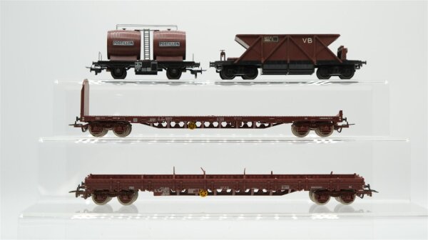 Jouef H0 Konvolut Güterwagen Fasswagen, Kohlewagen, Flachwagen SNCF