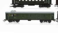 Piko/Schicht H0 Konvolut Personenwagen  2 x Hechtwagen 3.Kl., Hechtwagen Mitropa, Gepäckwagen DR (1 Kupplung fehlt)