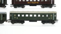 Piko/Schicht H0 Konvolut Personenwagen  2 x Hechtwagen 3.Kl., Hechtwagen Mitropa, Gepäckwagen DR (1 Kupplung fehlt)
