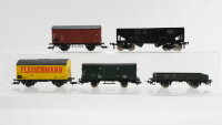 Fleischmann H0 Konvolut Güterwagen Niederbordwagen,...